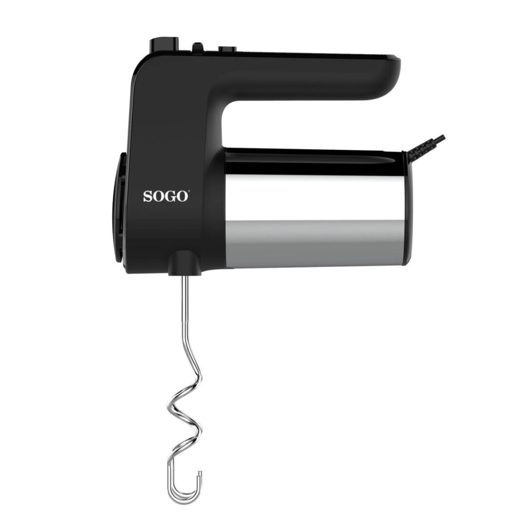 Sbattitore elettrico da cucina con 6 velocità e turbo, 2 fruste acciaio inox e ganci impasto 400W - SOGO