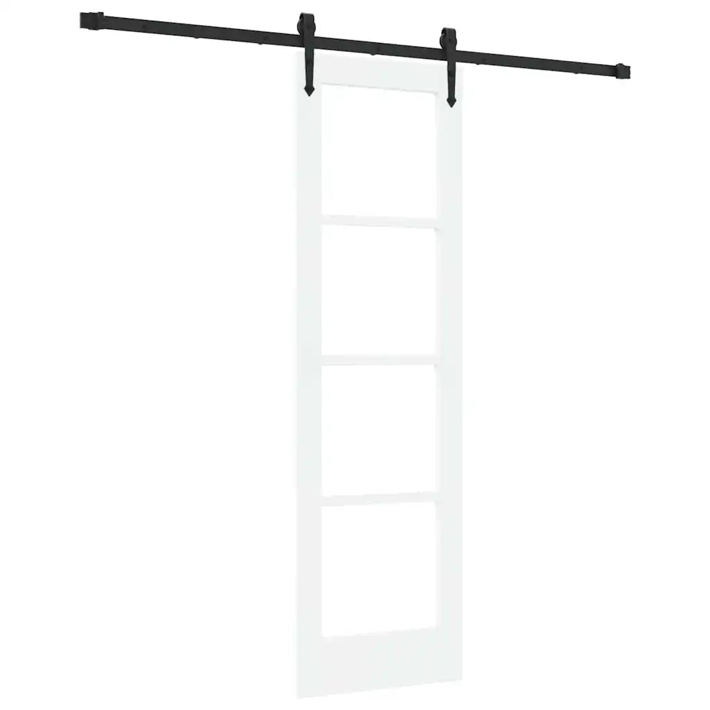 Porta scorrevole Bianco e Nero 61 x 198,5 cm 3332378