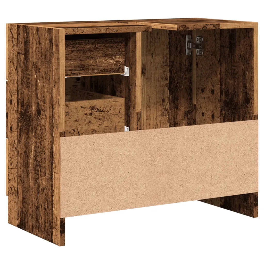Mobile Sottolavabo-Armadietto da bagno Legno Vecchio 63x30x54 cm in Truciolato