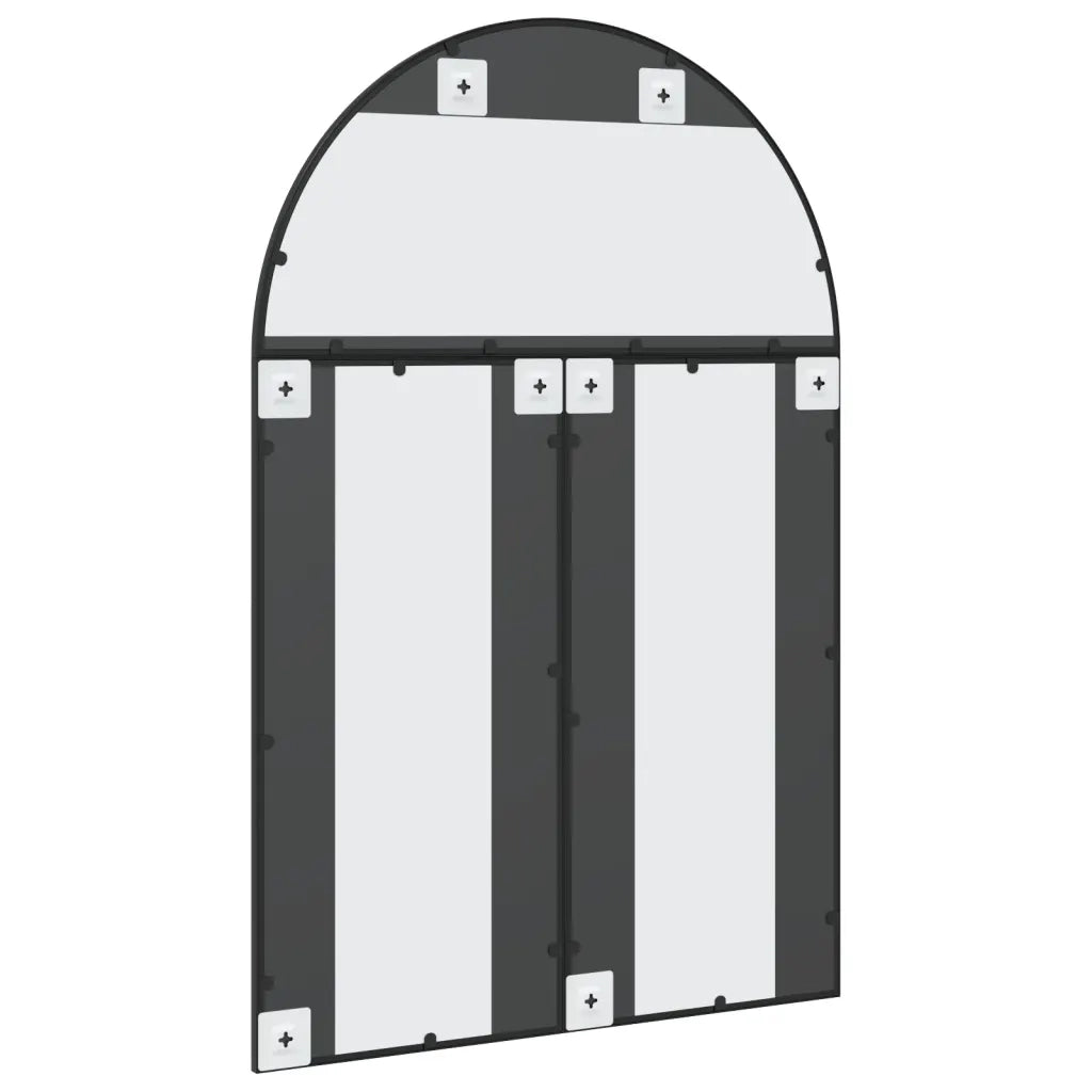Specchio da Parete | Specchio decorativo Nero 80x120 cm Arco in Ferro