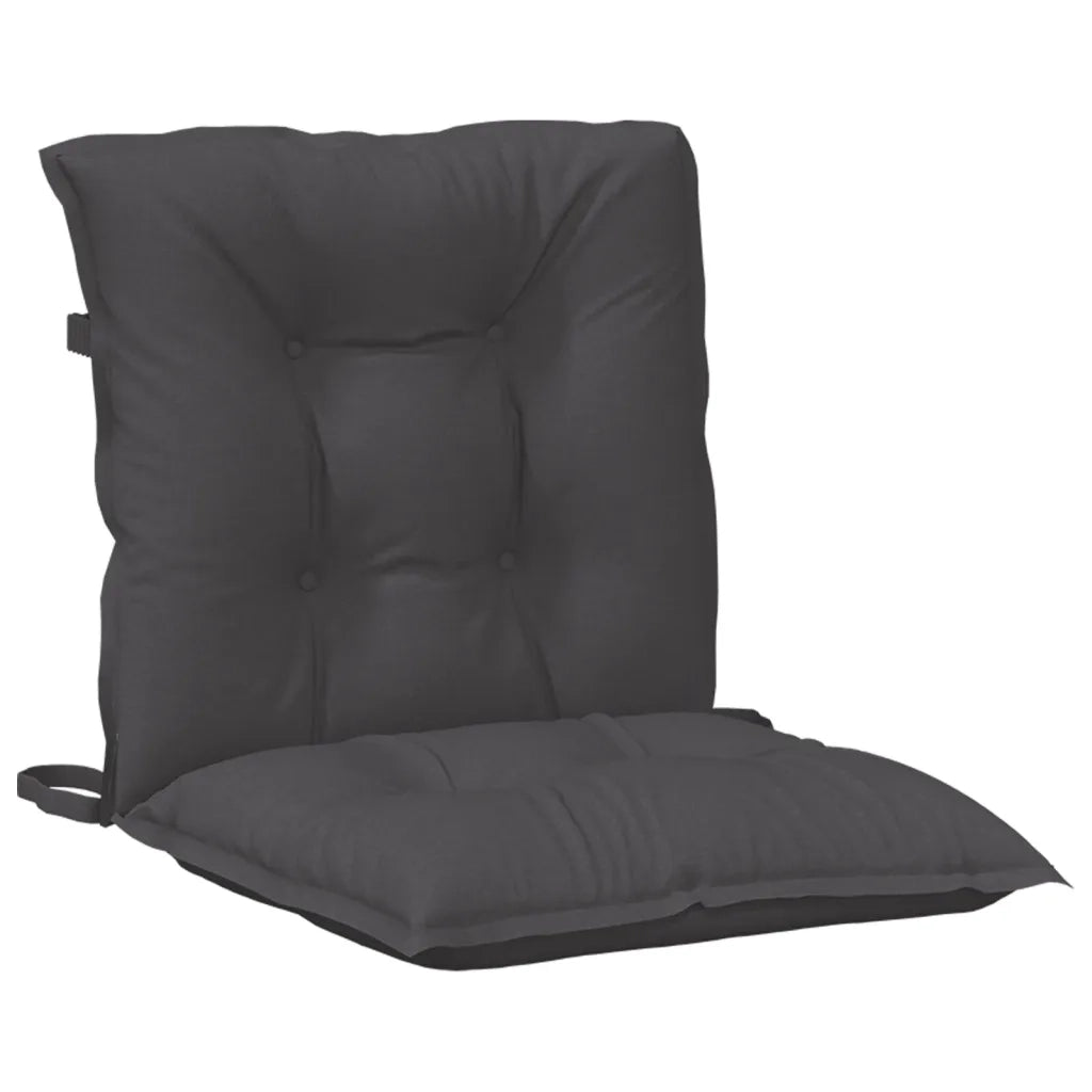 Cuscini Sedia Schiena Bassa 6 pz Antracite MÃ©lange 100x50x7 cm