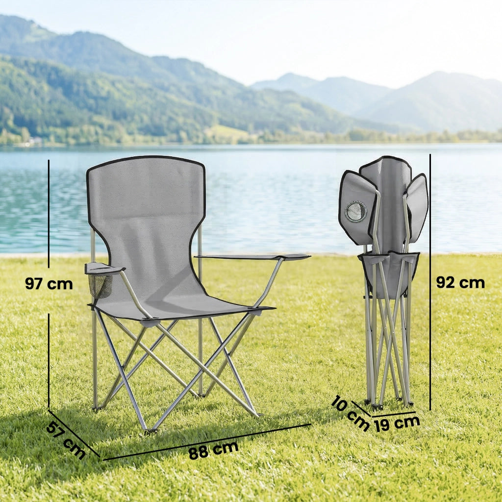 Sedia da Pranzo con Schienale Alto ¨C Zephmum ¨C Grigio, Metallo, Tessuto