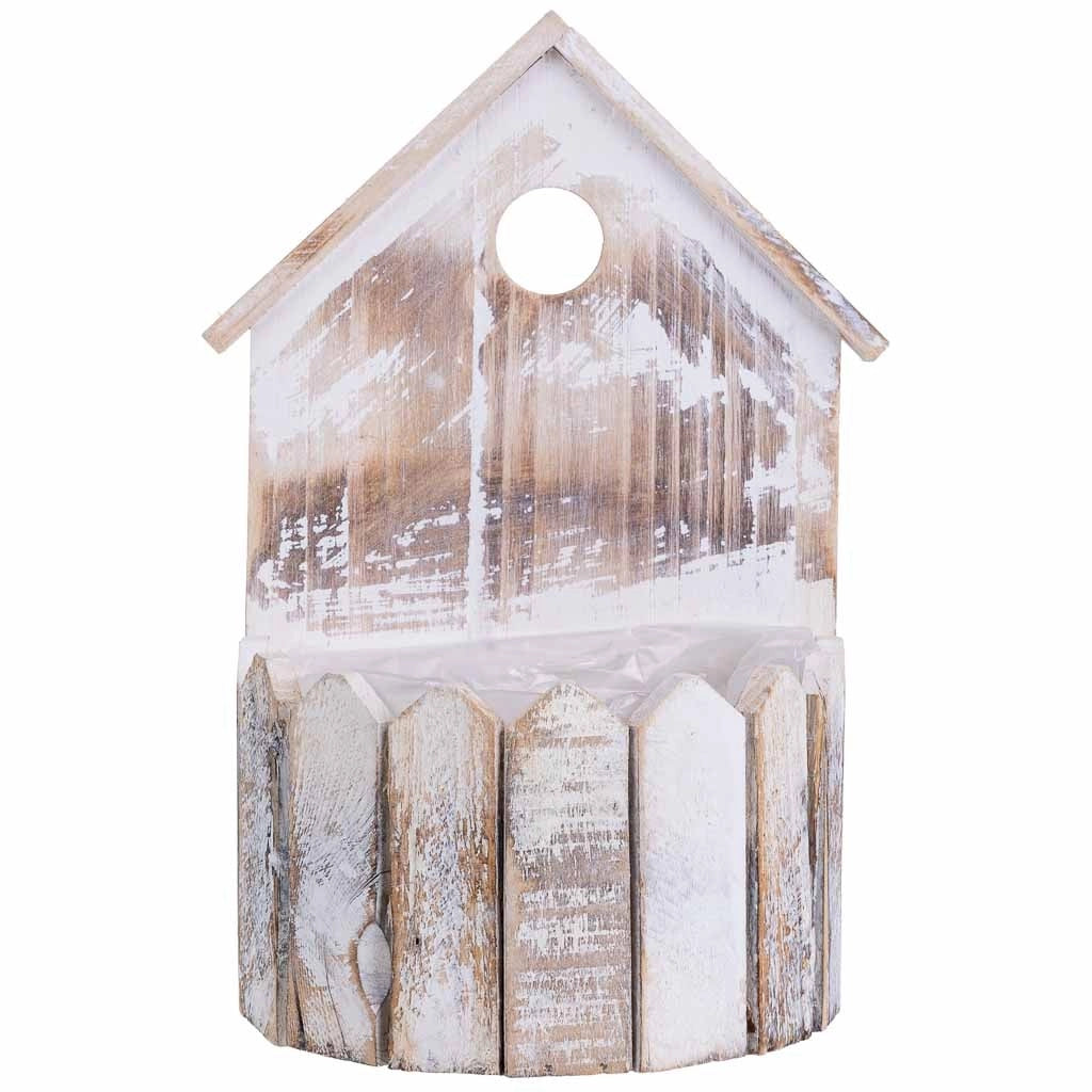 Rotondo portavaso in legno 19x11x28/10h cm