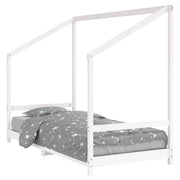 Giroletto per Bambini | Letto Infantile | Lettino Bianco 90x200cm in Legno Massello di Pino