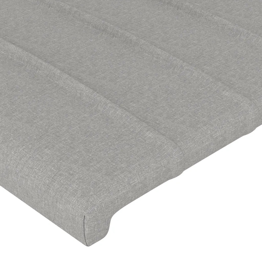 Testiera Grigio Chiaro 180x5x118/128 cm Tessuto 3116584