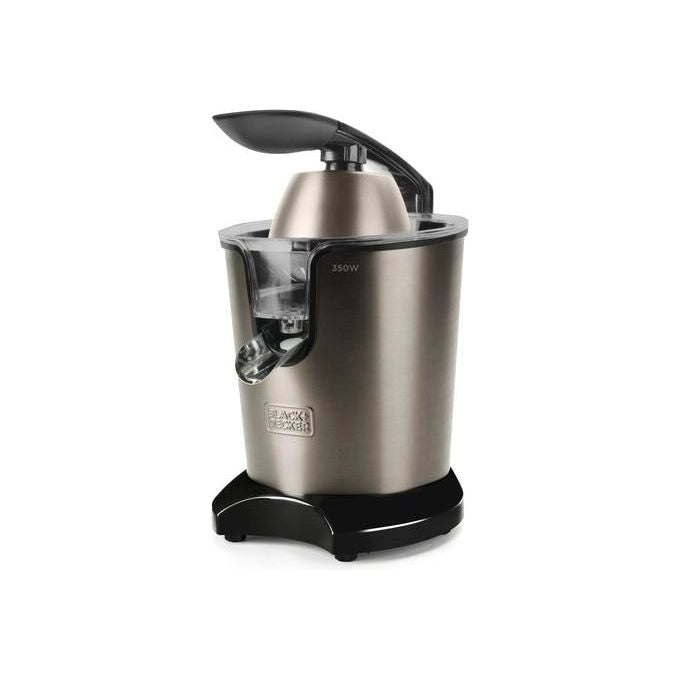 Black & Decker BXCJ350E spremiagrumi Centrifuga spremiagrumi 350 W Nero, Acciaio inossidabile