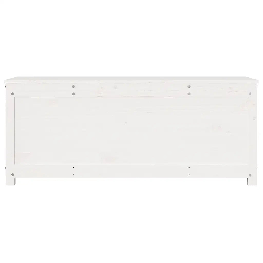 Contenitore Portaoggetti Bianco 110x50x45,5cm Massello di Pino