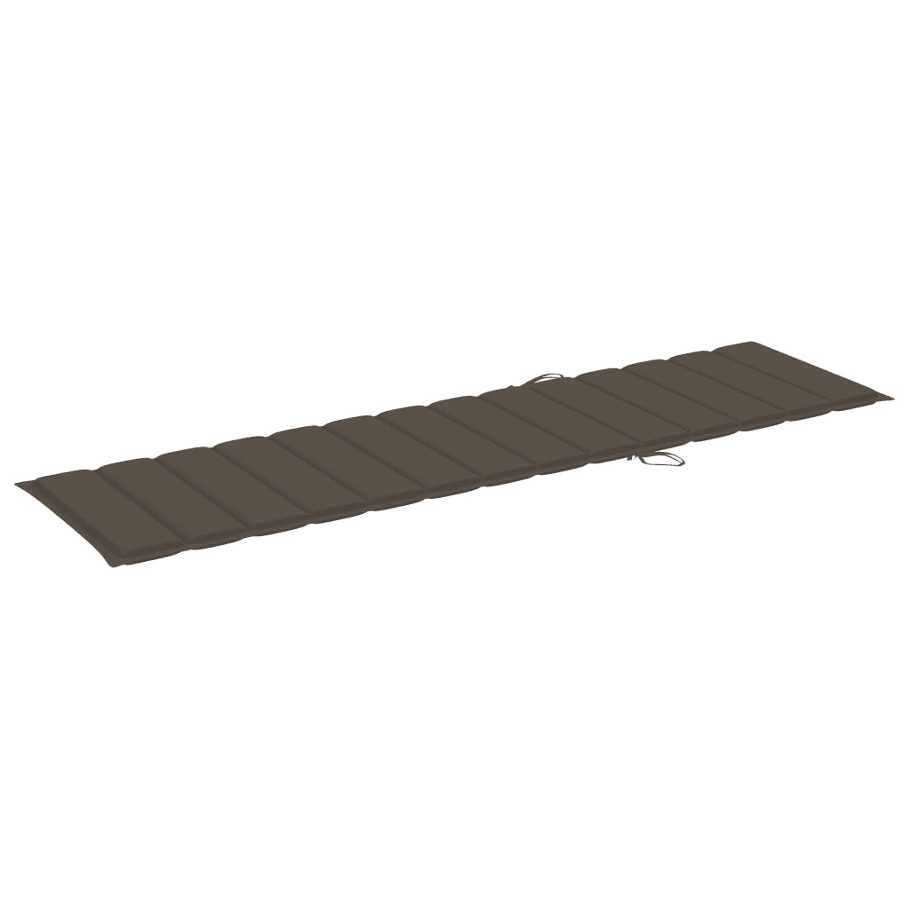 Lettini Prendisole 2 pz con Cuscino Tortora in Legno di Teak 3073194