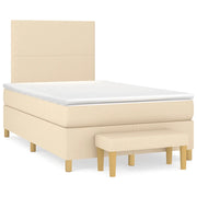 Giroletto a Molle con Materasso Crema 120x190 cm in Tessuto 3270395