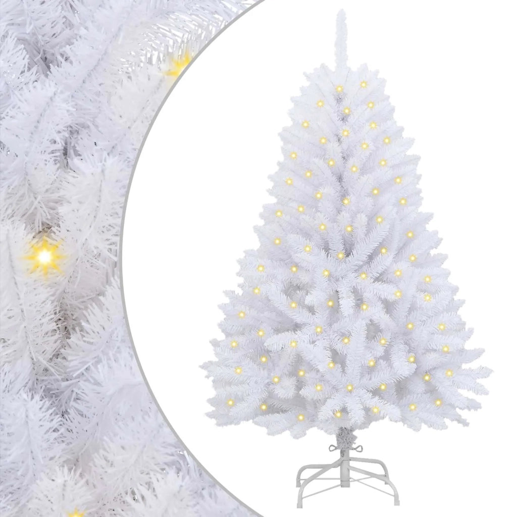 Albero di Natale artificiale Bianco 150 cm PVC e Metallo