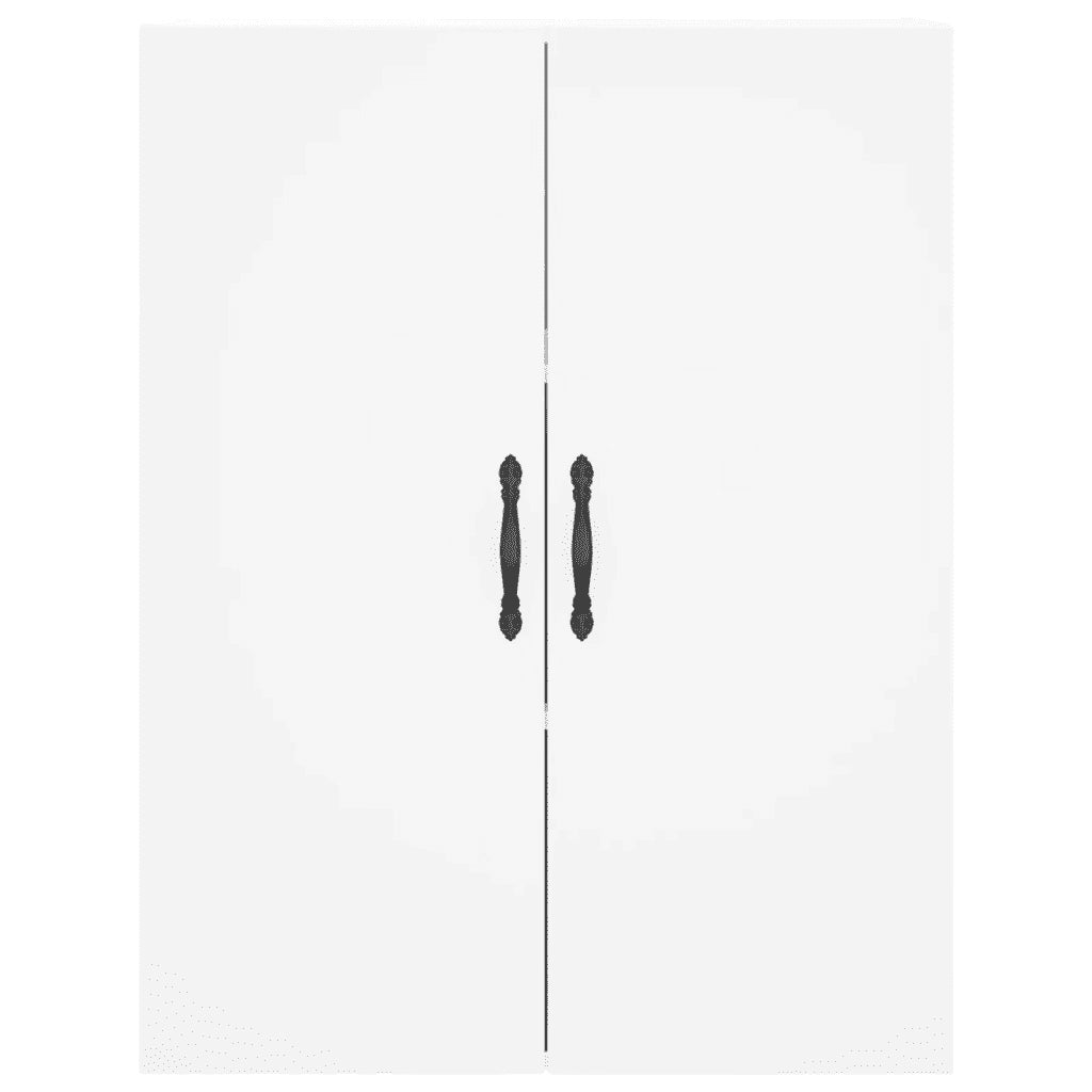 Credenza-Buffet-Armadio da cucina Bianca 69,5x34x180 cm in Legno Multistrato 729080