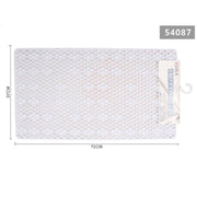 Trade Shop - Tappeto Per Doccia Tappetino Vasca Da Bagno Rettangolare 37 X 72cm Bianco 54087 -