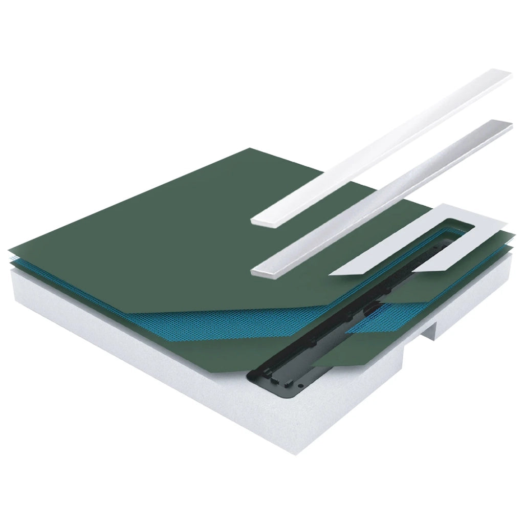 Piatto doccia piastrellabile DH 120x120 filo pavimento