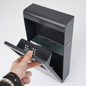 Posacenere da Parete 20x36x7 cm in Metallo Antracite