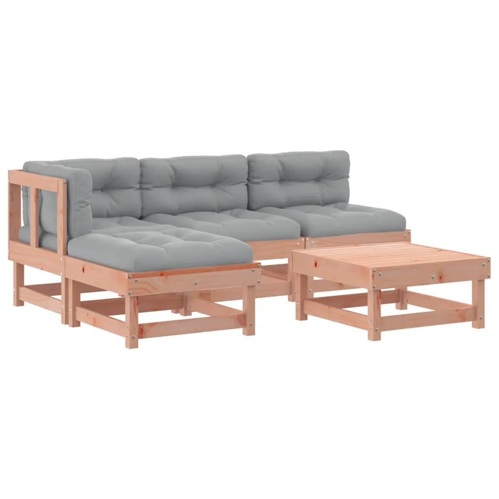 Set Divani Giardino 5 pz con Cuscini Legno Massello di Douglascod mxl 124462