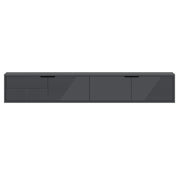 Mobile TV in legno "Parla" 180 x 30 x 30 cm - Antracite