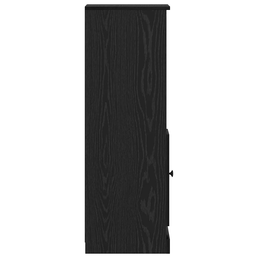 Credenza con cassetto 3 pcs Rovere Nero Legno multistrato 3402676