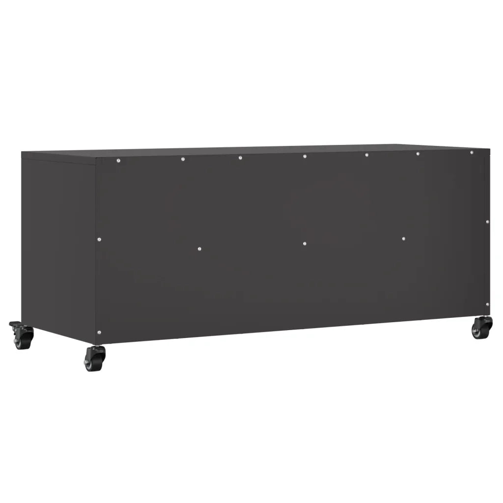 Mobile TV Nero 100,5x39x43,5 cm in Acciaio