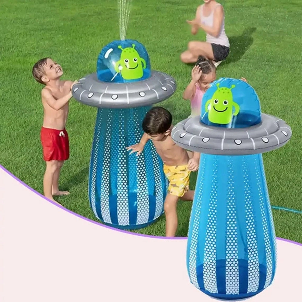 Trade Shop - Gioco Gonfiabile Spruzza Acqua Pungiball Sempreimpiedi Ufo Blaster 61x119cm Bambini 52731 -