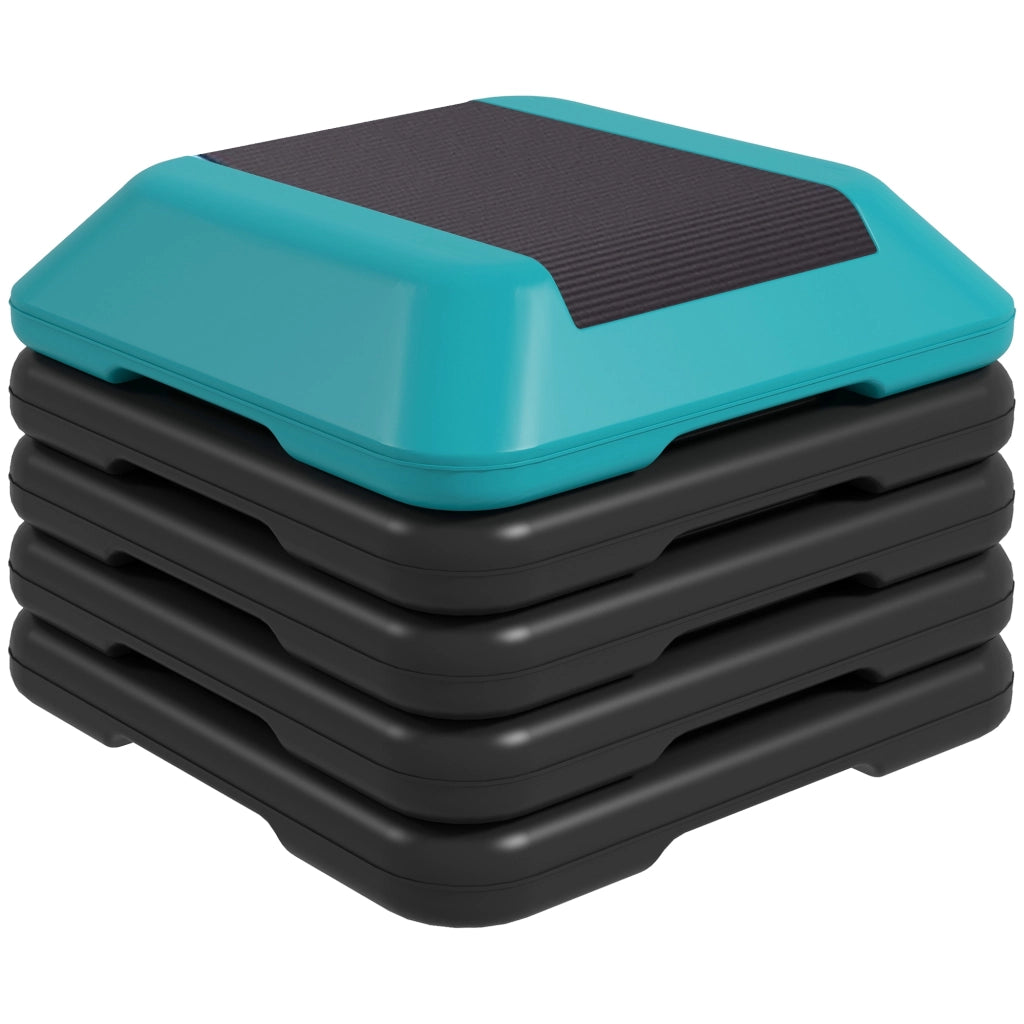 Step Fitness Stepper Antiscivolo con Altezza Regolabile ¨C zephmum ¨C Blu, 10-30 cm, 150 kg