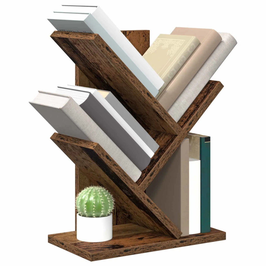 Scaffale per Libri a Forma di Albero 3 Strati 30 x 18 x 40 cm 8012354