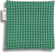 Cuscino di ciliegie - allevia il dolore - 20x20cm - a quadri verde - 100% cotone