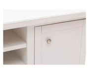 Mobile porta tv 2 ante arte povera in legno massello e mdf con rifinitura in bianco 160x45x56 H