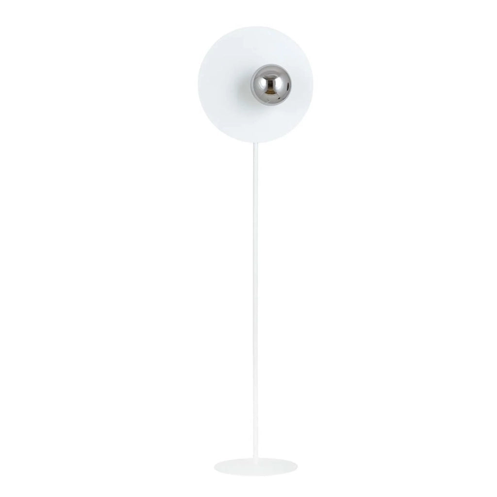 Piantana Minimal Ippolita Acciaio Bianco Oro 1 Luce E14 Ip20