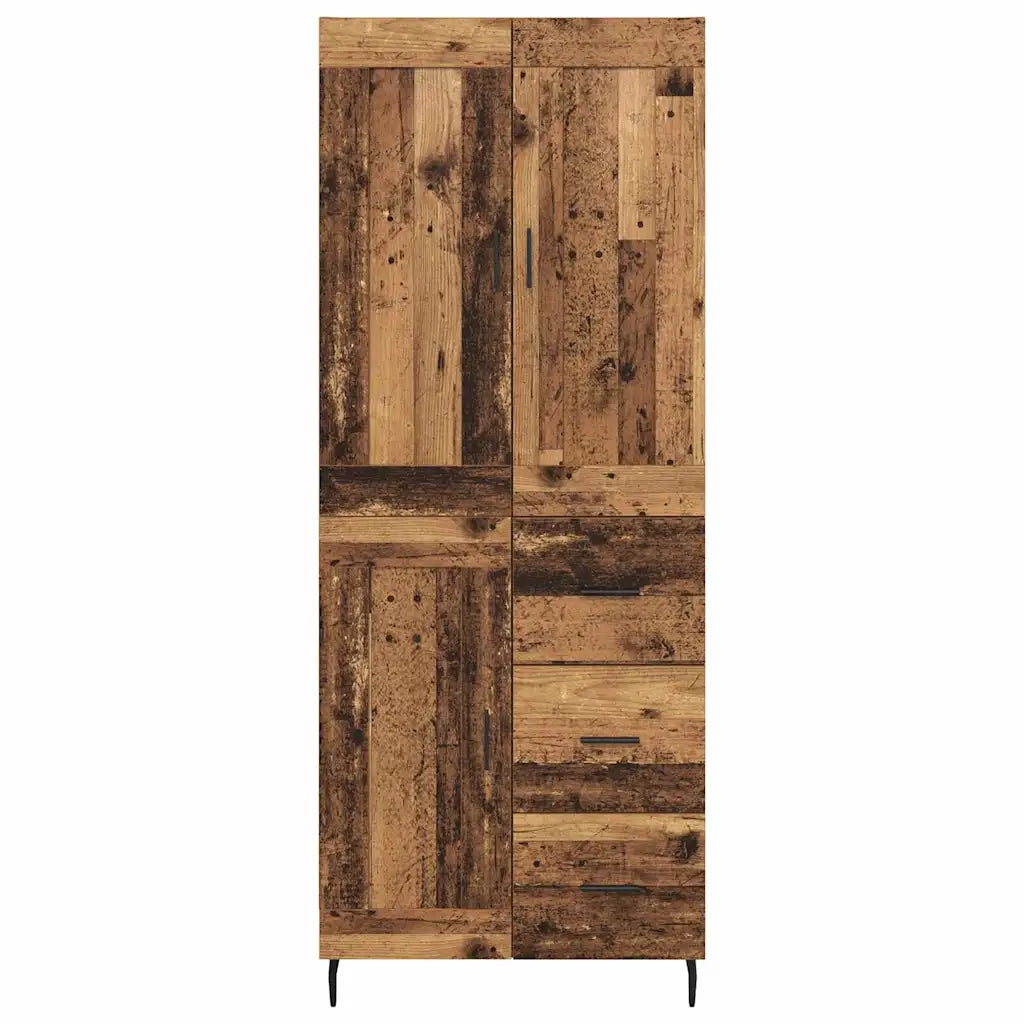 Credenza con cassetto 2 pz | Madia | Buffet da pranzo | Armadio da pranzo Legno vecchio Legno multistrato