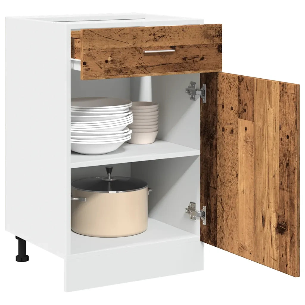 Mobile con Cassetto “Lyon” Legno Antico 50x46x81,5cm 856086