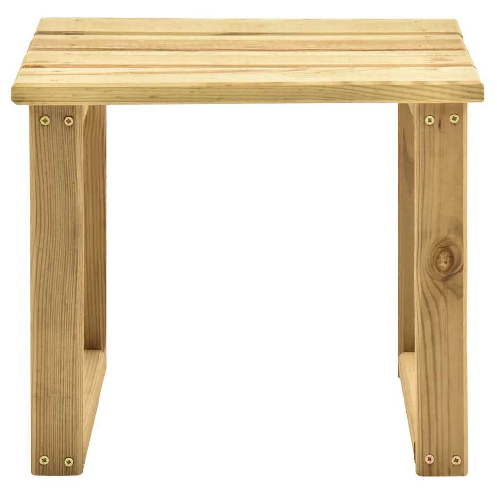 Lettino Prendisole con Tavolino in Legno di Pino Impregnato 315397