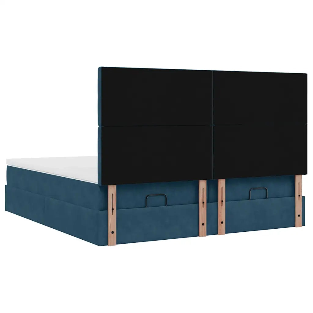 vidaXL Struttura Letto Pouf con Materassi 180x200 cm Velluto