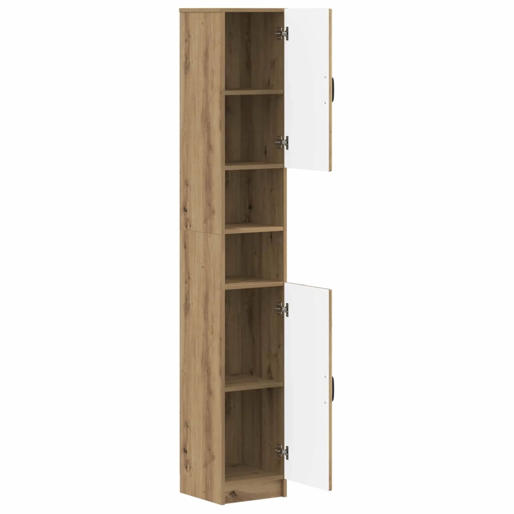 Armadio da Bagno con Ripiano Aperto UTRECHT Rovere Artigianale 897704