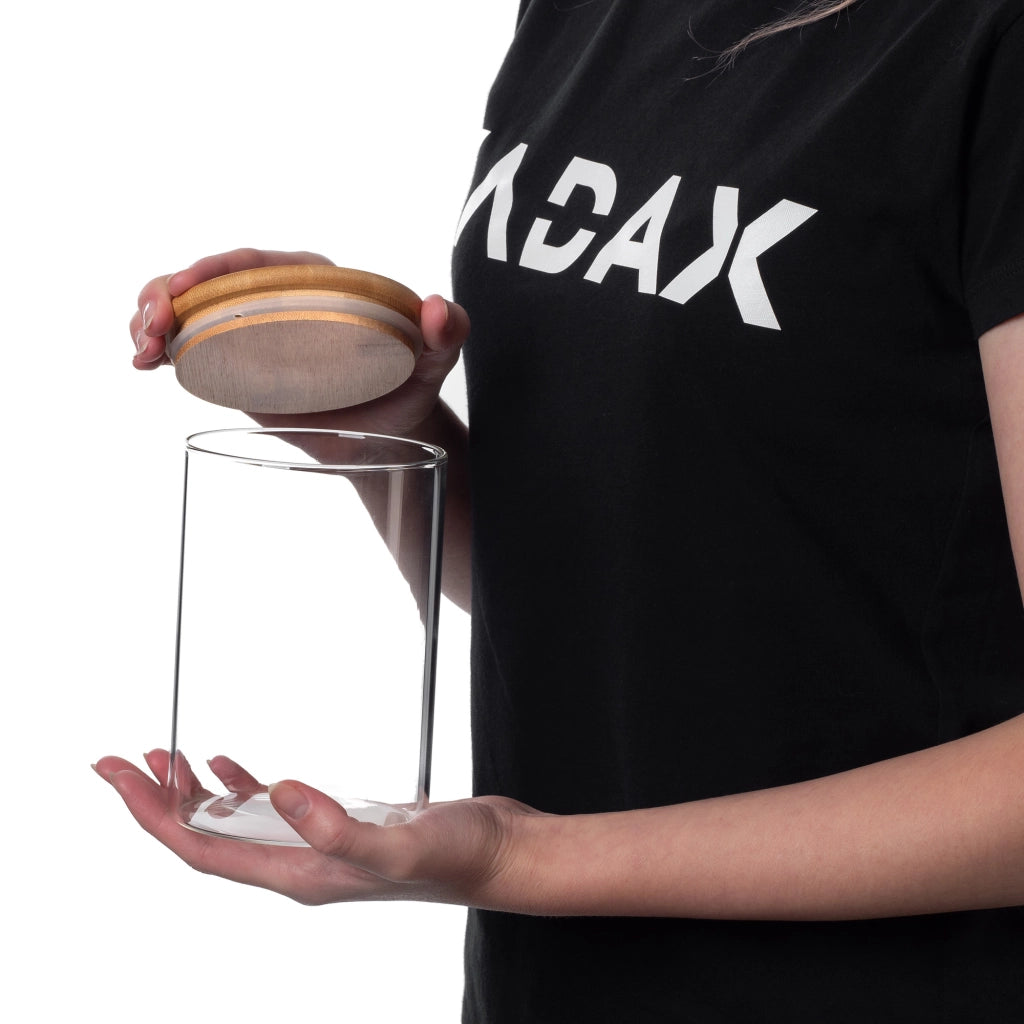 Contenitore per alimenti KADAX, barattolo in vetro per pasta e spezie con coperchio, 1,04 l