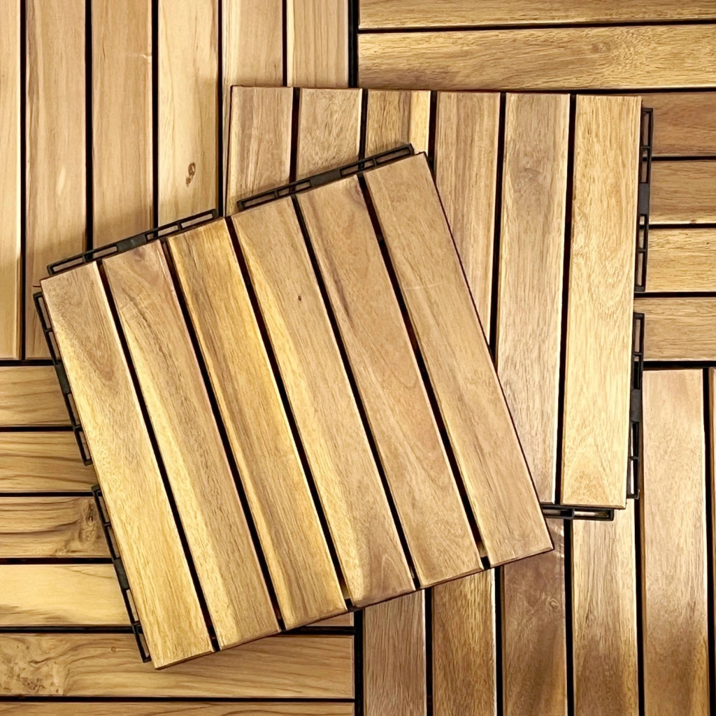 Set di piastrelle per decking in legno, 30x30cm