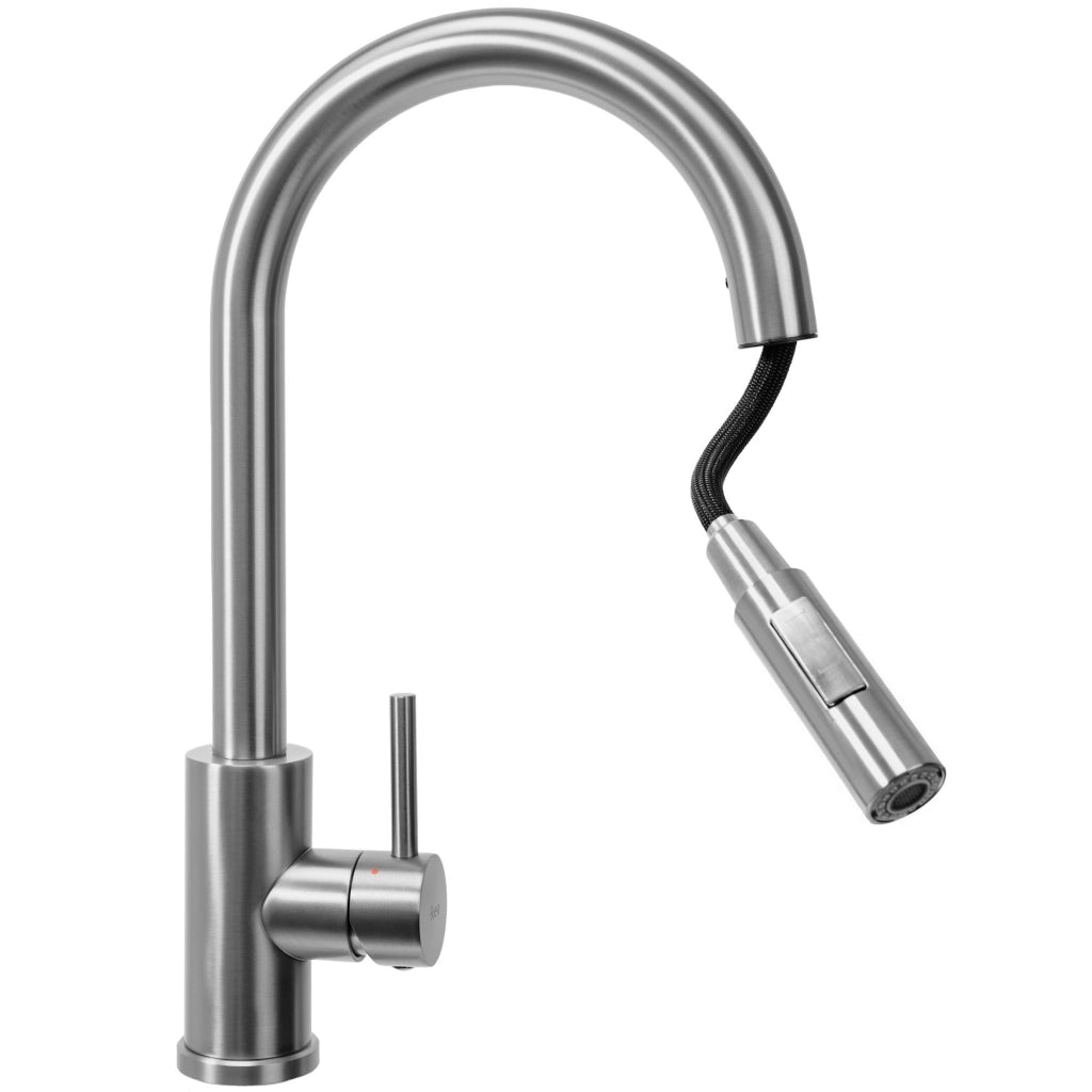 Rubinetto Da Cucina Rea Fresh Nickel Brush Inox