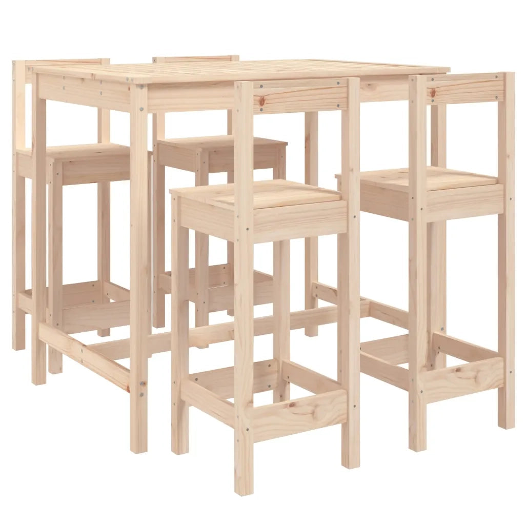 Set Bar da Giardino 5 pz in Legno Massello di Pinocod mxl 94291