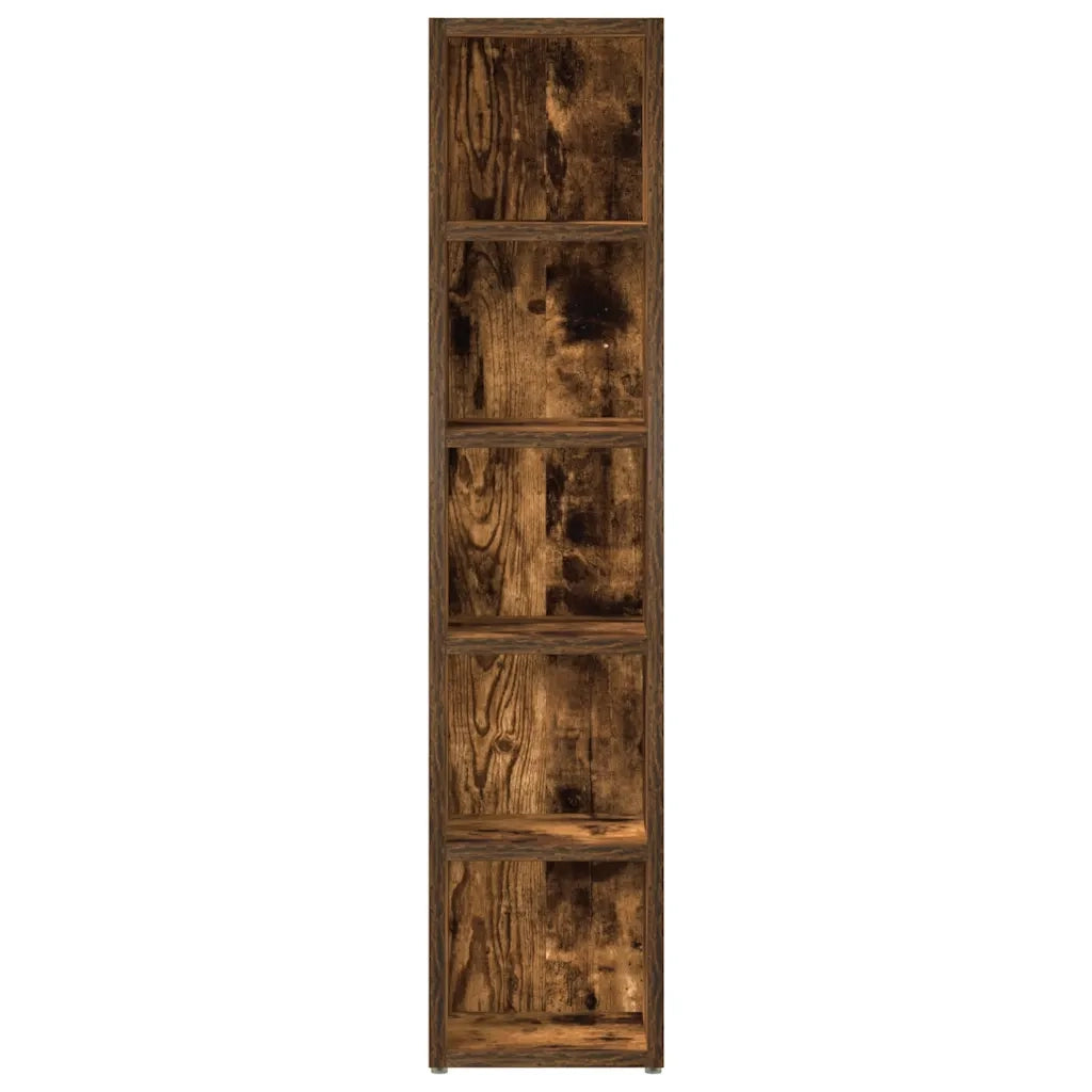 Mobili Porta CD 2pz Rovere Fumo 21x16x93,5cm Legno Multistrato 815318