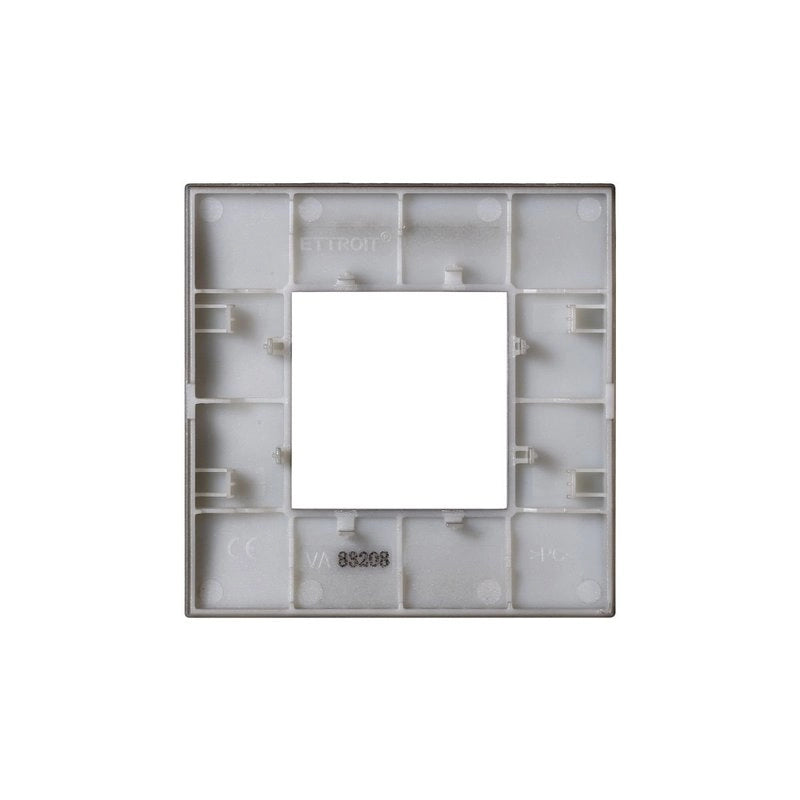 Placca Plastica Serie Venus 2P Colore Titanio Compatibile Con Vimar Arke