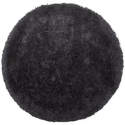 Tappeto Shaggy tappetino Tappeto a Pelo Lungo Solido Poliestere Nero Rettangolare 140 cm