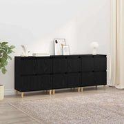 Sideboards 3 pcs Rovere Nero 60 x 35 x 70 cm Legno multistrato