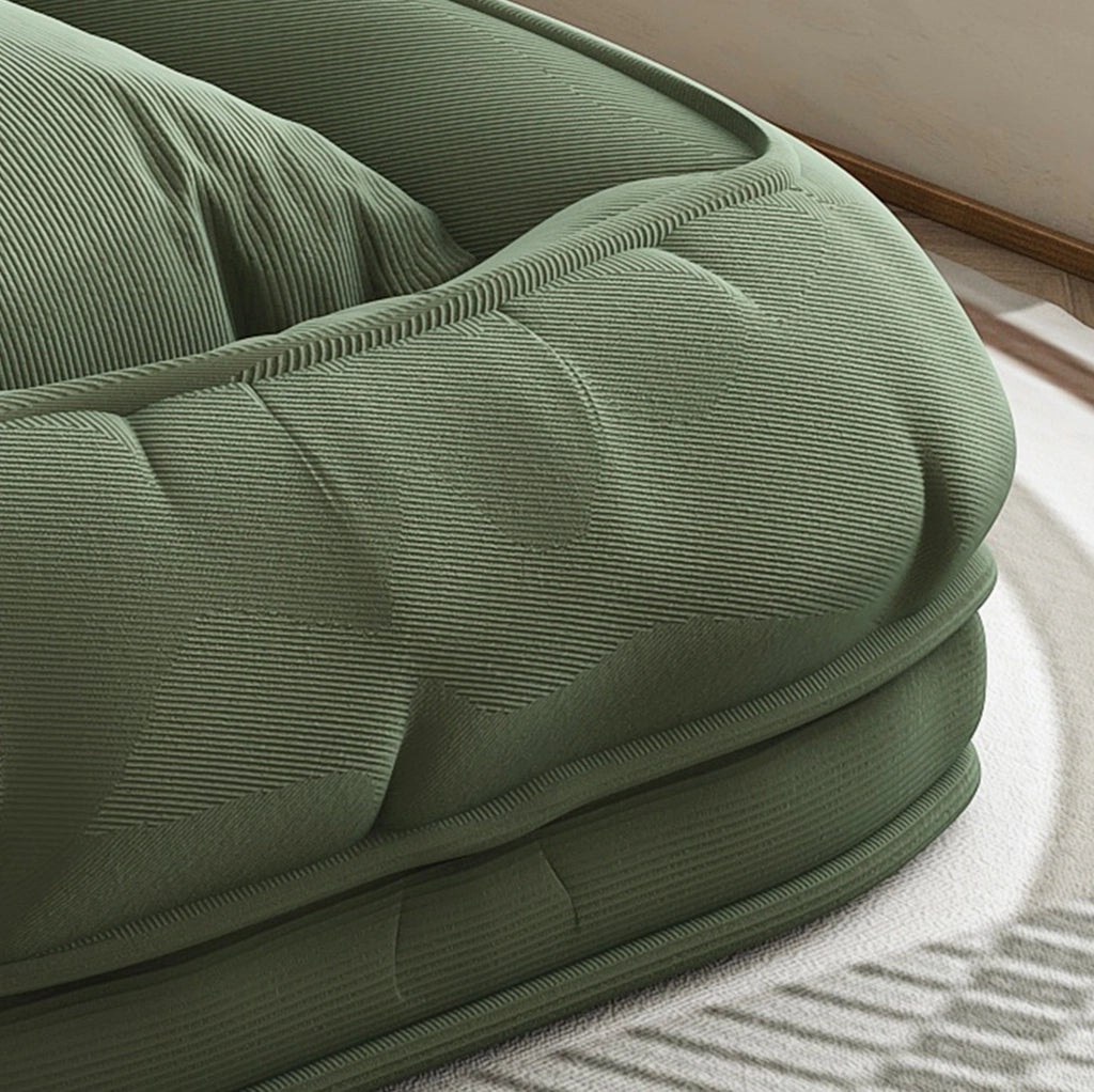 Poltrona letto pieghevole regolabile in 5 posizioni 80x22x87 cm in tessuto e metallo; verde