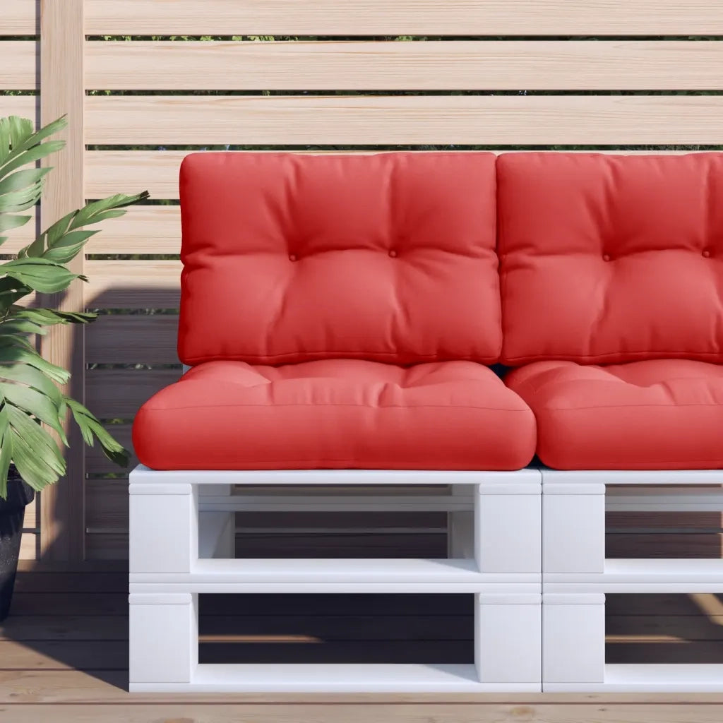 Cuscino per pallet | Cuscini per sedie Rosso 50x40x12 cm in Tessuto