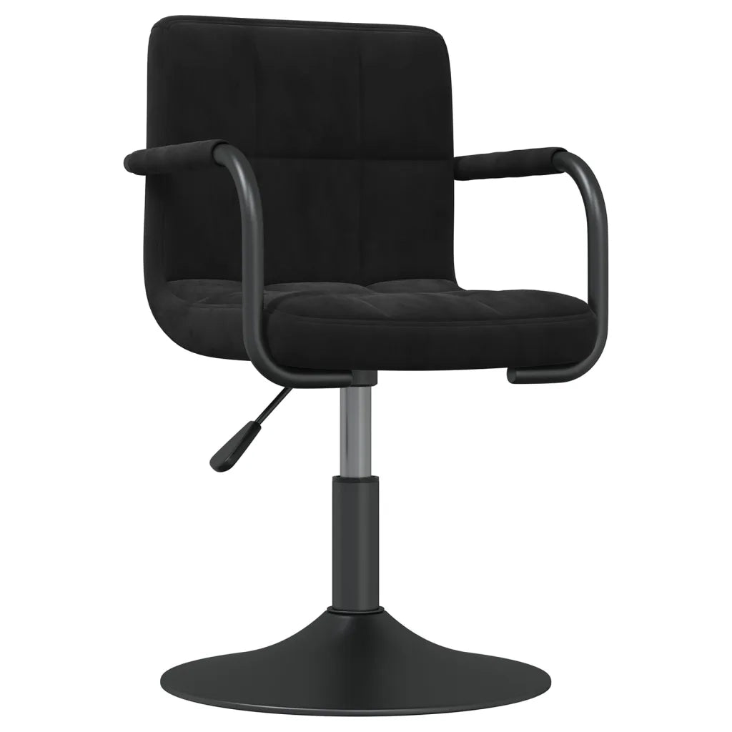 Sedie da Pranzo Girevoli 6 pz Nere in Velluto 3087927