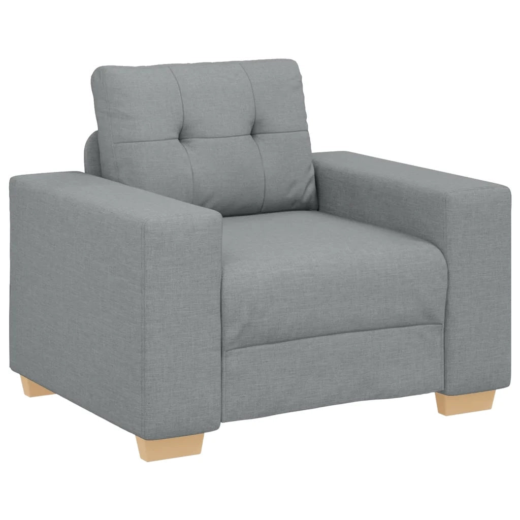 Poltrona | Sedia Relax Grigio Chiaro 100x78x80 cm in Tessuto
