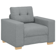 Poltrona | Sedia Relax Grigio Chiaro 100x78x80 cm in Tessuto
