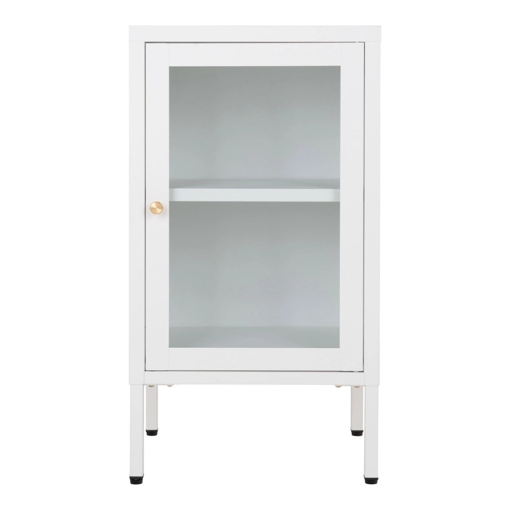 Vetrinetta Dalby, Bianco, Metallo, 35x38x70 cm