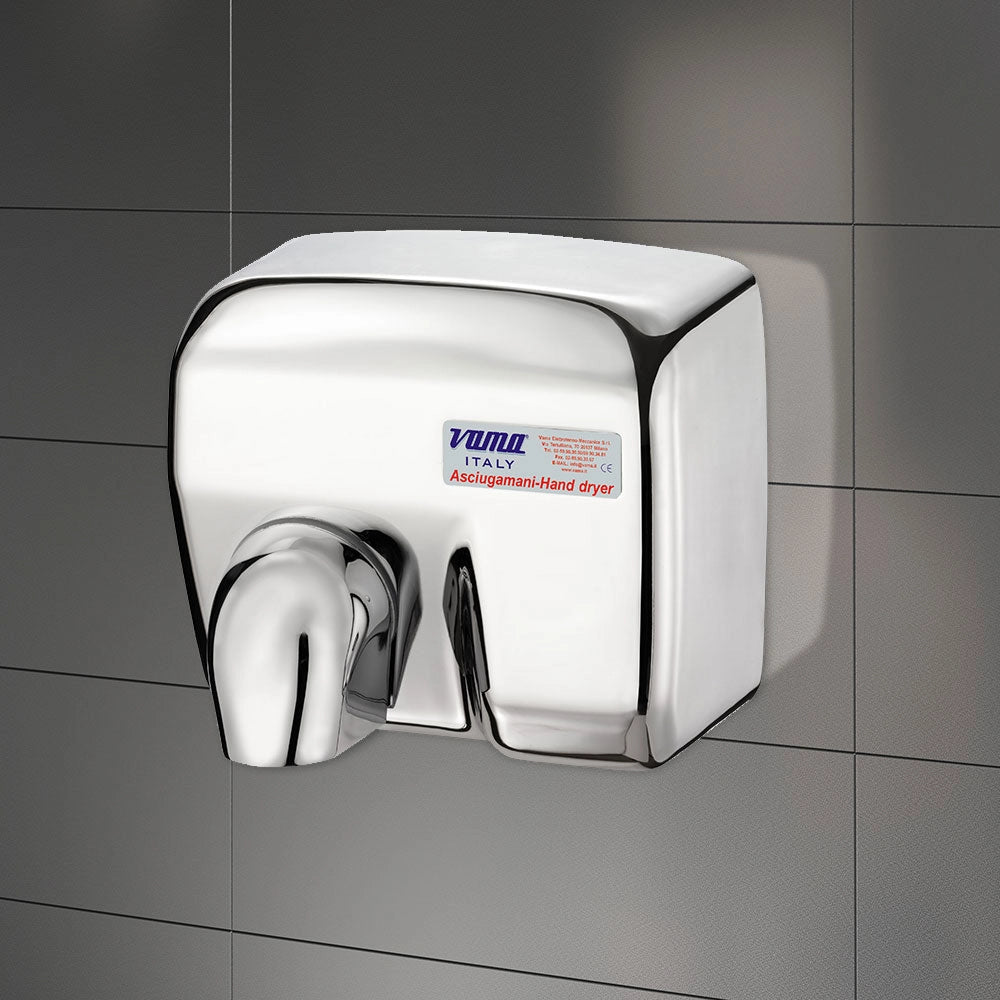 Asciugamani Elettrico Antivandalo con Fotocellula 2400W Vama Ariel LF Acciaio Inox Lucido