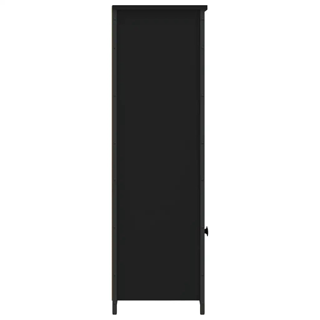 Credenza | Madia | Buffet da pranzo | Armadio da pranzo Nera 62x32x103,5 cm in Legno Multistrato
