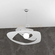 WARPED SOSPENSIONE D.65 CM. 1 LUCE BIANCO 1157-S65-BI